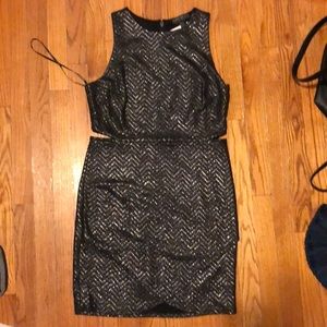 Silver/black Dress